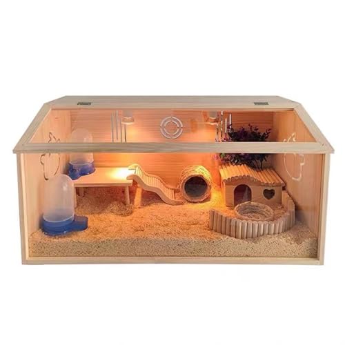 Futterbox – Großer Haustierhaus Käfig & Lebensraum Spielplatz für Kaninchen, Meerschweinchen – Hamsterkäfig oben zu öffnen (80 cm L x 40 cm B x 40 cm H) von MVXBICIA