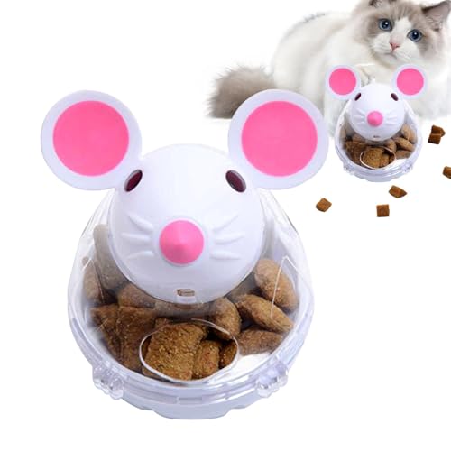 MWZBTG 2Stück Katzenfutter Ball Spender, Katzen-Leckerli-Ballspender, Katzenspielzeug Leckerli Spender, Futterspender Spielzeug Snackbälle, Katze Leckerlis Spielzeug Futterspender Spielzeug, 7x5cm von MWZBTG