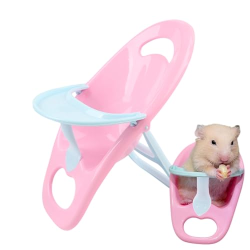 MWZBTG 5 Stück Mit Tablett Hamster Hochstuhl, Hamster Fressen Futtertisch Für Foto-Requisiten, Zwerghamster-Stuhl, Kleintier Fressender Futtertisch Für Igel-Mäuse-Lebensraum-Ornamente von MWZBTG