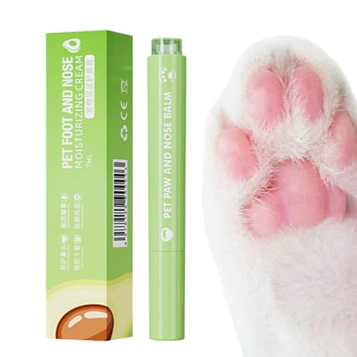 MWZBTG Cat Paw Balsam, Balsam für Hunde - Feuchtigkeitscreme Nase und Fuß für Haustier,Natürlicher Beruhigungs- und Feuchtigkeitsfeuchtigkeits -Reliefbalsam -Stift für trockene, rissige von Hund und von MWZBTG