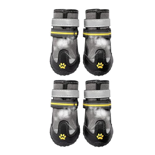 MWZBTG Hundestiefel Anti-Rutsch,Haustier-Hundestiefel | 4X wasserdichte Hundestiefel, rutschfest | Kleine, mittelgroße und große Hundestiefel, Welpenpfotenschutz, einfach anzuziehende Hundeschuhe für von MWZBTG