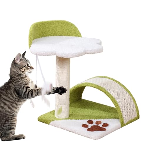 MWZBTG Klettergerüst für Katzen, Kratzbaum für Katzen | Kleine Kratzbrücke für Katzen - Sisal-Katzenbaumturm, Katzen-Sprungplattform-Spielzeug, Sisal-Kratzbaum mit Katzen-Teaser-Ball von MWZBTG