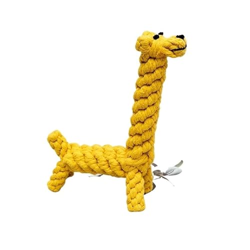 MXGRAPHIC 1 stücke Bissfest Haustier Hund Kauen Spielzeug for Kleine Hunde Reinigung Zähne Welpen Hund Seil Knoten Ball Spielzeug Hunde Spielzeug Haustiere(Giraffe) von MXGRAPHIC