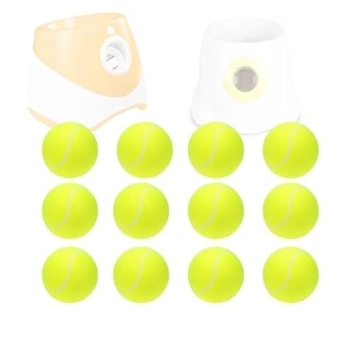 MXGRAPHIC 6 PCS Tennis Launcher Spezielle 5cm Ball Hund Elastische Professionelle Tennis Wurf Maschine Tragbares Spielzeug Nur Die Ball Keine Maschine(12 Tennis Balls) von MXGRAPHIC