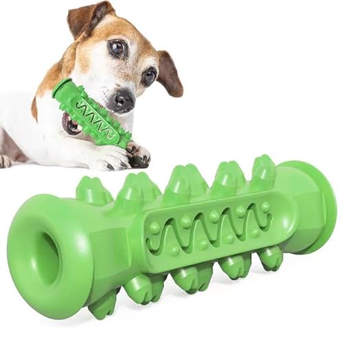 MXGRAPHIC Kautschuk Hund Molar Zahnbürste Spielzeug Kauen Reinigung Zähne Sicher Welpen Zahnpflege Weiche Haustier Spielzeug Liefert Haustier Zubehör(Basic Green) von MXGRAPHIC