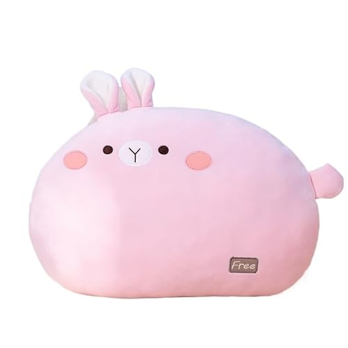 MXGRAPHIC Kleines Lamm Q-förmiges Kissen Katzenkissen Rosa Hase Plüschpuppe Mädchen Schlafen im Bett Geburtstagsgeschenk(Bunny) von MXGRAPHIC