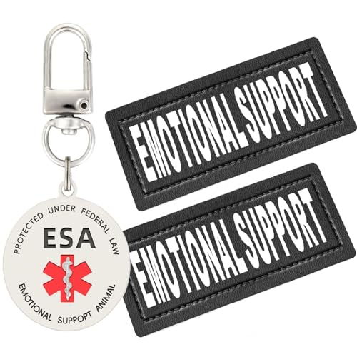 Service Dog Patch for Harness Emotional Support Dog Patches ESA Dog Tag Emotional Support Animal with Medical Alert Symbol Easily Attach to Dog Collar, Harness or Vest (M) von FOTN