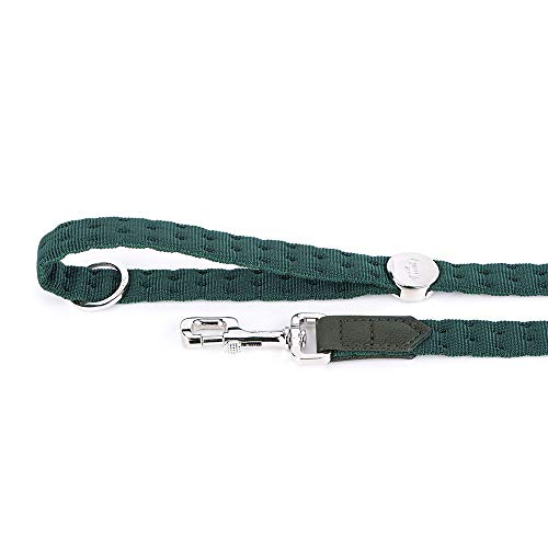 MyFamily Guinzaglio per Cane in Nylon Italiano di Alta Qualità Made in Italy, Finiture Metalliche in Bronzo Bianco o Placcate in ORO 24K, Pratico e Confortevole, Fatto a Mano, Collezione Milano von My Family