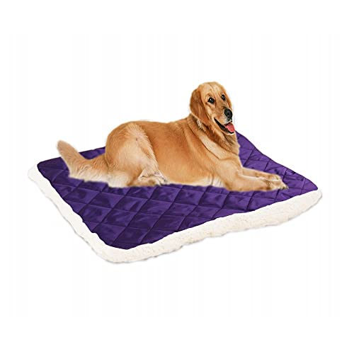 MYHJL Schaf-Fleece-Haustierbett für große Hunde, warm, dick, weich, für Welpen, Katzen, Sofakissen, für große Hunde, Schlafbett, Hundehütte (39 x 32 cm, Dunkelviolett) von MYHJL