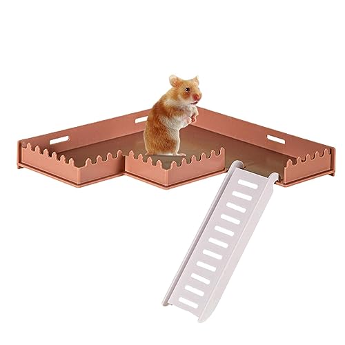 Hamsterkäfig Plattform - Kletterleiterkäfig Spielplatz für Hamster | Tierspielzeug für körperliche und geistige Gesundheit für Rennmäuse, Hamster, Streifenhörnchen, Igel, Eichhörnchen von MYJIO