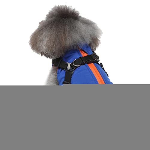 Hundemantel mit Geschirr - Warme Reißverschluss Hundeweste Jacke mit Geschirr Winter Kleine Hundemantel - Reißverschluss Hundejacke Welpenmantel Kleine Hundekleidung Hundemantel mit Geschirr für von MYJIO