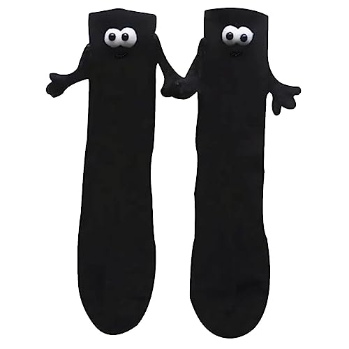 Paarsocken - Mid-Tube 3D-Puppensocken, die Hände halten | Atmungsaktive, rutschfeste, weiche Pärchen-Händchensocken für Familien und Freunde Greatideal von MYJIO