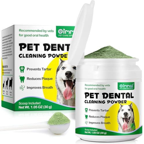 MYOWNER Katze & Hund Zahnreinigung Zahnpulver - Hundeatemerfrischer, Hundeplaque und Zahnsteinentferner mit grünem Tee und Probiotika, Katzen- & Hundezahnpastapulver für frischen Atem von MYOWNER