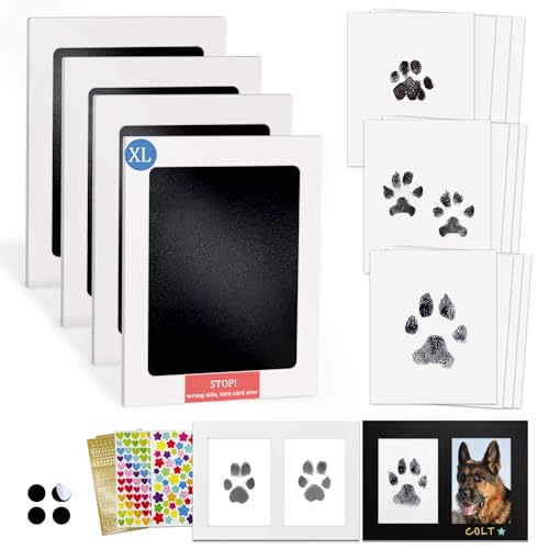 MYPAWLETS Tintenloses Haustier-Pfotenabdruck-Set, sauberes Touch-Stempelkissen für Hundepfotenabdrücke, schmutzfreies Stempelkissen für Hunde und Katzen, Hundenasenabdruck-Set, personalisiertes von MYPAWLETS