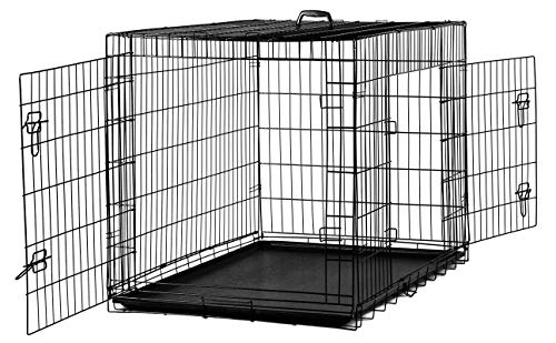 MYPETS® X-Treme Safe Hundegitterbox mit Bodenwanne für innen & außen (L= 91x60x66 cm) von MYPETS