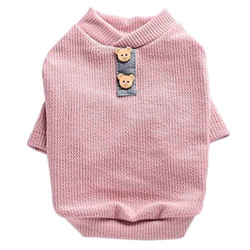 MYVZO Solid Hoodie Hundebekleidung Shirts für Hunde Kleidung Haustier Outfits klein Frühling Herbst Baumwolle Rosa von MYVZO