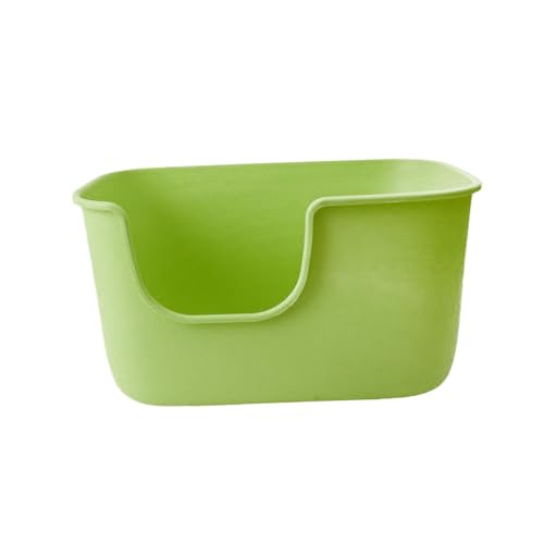 Katzentoilette Katzentoilette mit offener Oberseite, Töpfchen for Kätzchen, Heimtierbedarf, spritzwassergeschützte Katzentoiletten for Käfige, große Katzentoiletten for Kätzchen, Kaninchen,(Green) von MYXJX