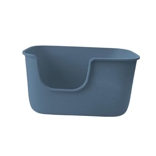 Katzentoilette Katzentoilette mit offener Oberseite, Töpfchen for Kätzchen, Heimtierbedarf, spritzwassergeschützte Katzentoiletten for Käfige, große Katzentoiletten for Kätzchen, Kaninchen,(Gray) von MYXJX