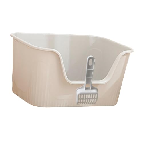 Katzentoilette Oben offene Katzentoilette Katzentoilette Katzentoilette Antihaft-Sieb-Katzentoiletten for alle Arten von Katzenstreu,(Gray) von MYXJX