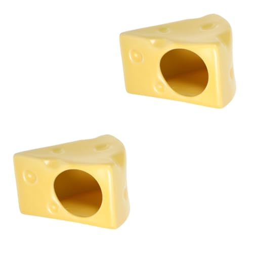 Nest für Kleintiere 2 Stück Hamsternest-Dekoration, Hamsterversteck for kleine Haustiere, Sommer-Hamsterversteck, Hamsterkäfig(Yellowx2pcs) von MYXJX