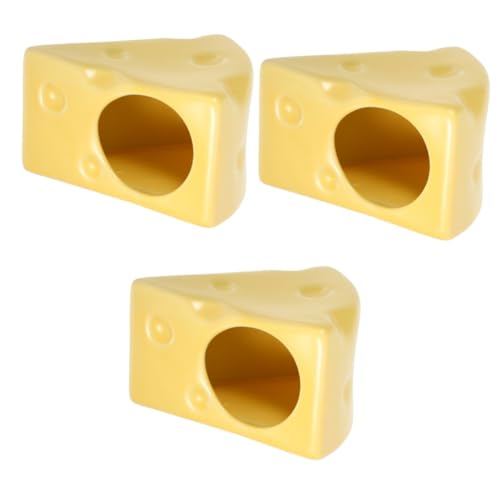 Nest für Kleintiere 2 Stück Hamsternest-Dekoration, Hamsterversteck for kleine Haustiere, Sommer-Hamsterversteck, Hamsterkäfig(Yellowx3pcs) von MYXJX