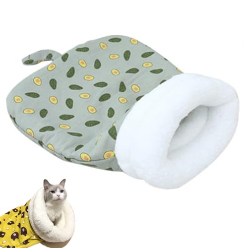 Katzenschlafsack for Hauskatzen, 360°-Wicklung, bequemer Katzensack, Haustierschlafsack, Hund, Katze, warmer Winterschlafsack, selbstwärmende Katzenbetthöhle, flauschiger Katzentunnel, beruhigende Sch von MYYMKJYXGS