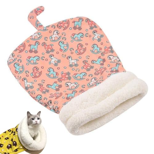 Katzenschlafsack for Hauskatzen, 360°-Wicklung, bequemer Katzensack, Haustierschlafsack, Hund, Katze, warmer Winterschlafsack, selbstwärmende Katzenbetthöhle, flauschiger Katzentunnel, beruhigende Sch von MYYMKJYXGS