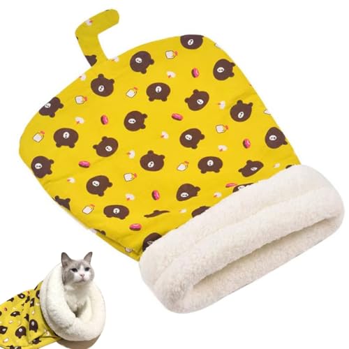 Katzenschlafsack for Hauskatzen, 360°-Wicklung, bequemer Katzensack, Haustierschlafsack, Hund, Katze, warmer Winterschlafsack, selbstwärmende Katzenbetthöhle, flauschiger Katzentunnel, beruhigende Sch von MYYMKJYXGS