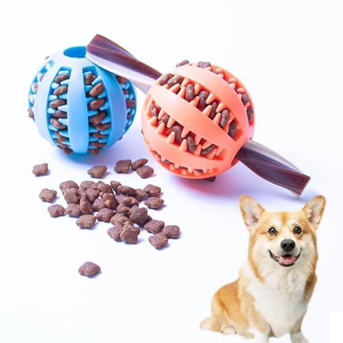 MZQSIY 2 Stück Futterball Für Hunde Hundespielzeug Intelligenz Ball，förderung des Kauens Bei Hunden,Saubere Zähne Kugel Für Kleine Und Mittlere Hunde.（klein 6cm/2.35in ﻿ ﻿ von MZQSIY