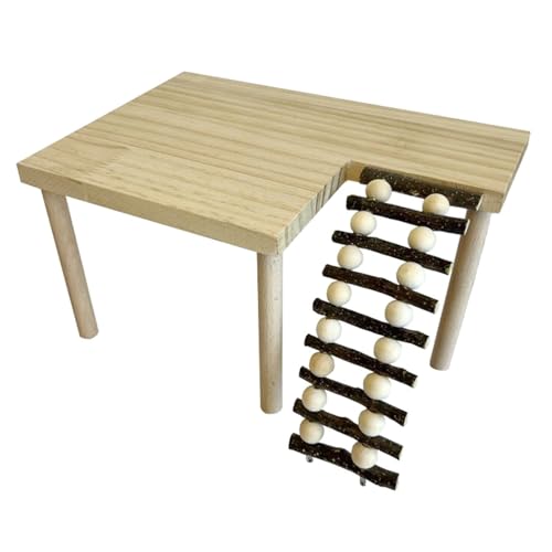 Kletterplattform aus Holz für Hamster, Rennmäuse, kleines Haustier, Schleifen, Springspielzeug zur Förderung von Bewegung und Erkundung, kleines Haustierspielzeug Kletterplattform aus Holz für Hamster, Rennmäuse, kleines Haustier, Schleifen, Springspielzeug zur Förderung von Bewegung und Erkundung, kleines Haustierspielzeug von MZRAN