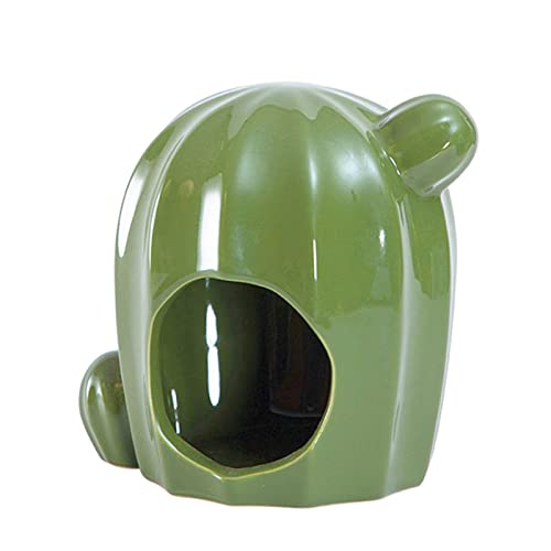 MZRAN Hamster-Kaktusform, kühles Porzellan, kleines Haustierkäfig, Schlafnest für Meerschweinchen, Igelkäfig, Zubehör, Porzellan, Hamsterhaus MZRAN Hamster-Kaktusform, kühles Porzellan, kleines Haustierkäfig, Schlafnest für Meerschweinchen, Igelkäfig, Zubehör, Porzellan, Hamsterhaus von MZRAN