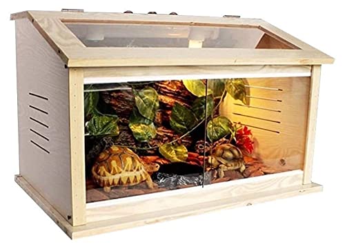 Großes Reptilien-Terrarium, Amphibienbecken, Reptilienbox, Vivarium-Uhrenbecken – Amphibien-Reptilienkäfig, Eidechsenschildkröte, Schlangenbox, Glasbox, Dekora von MaGiLL