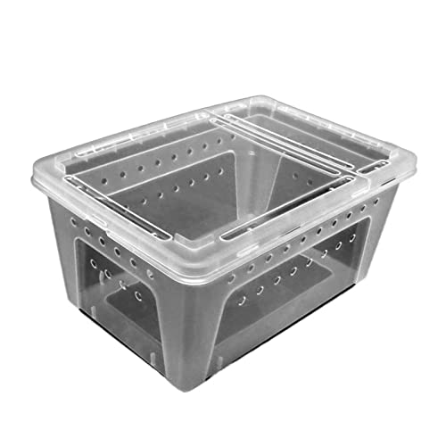 Reptilien-Fütterungs-Terrarium-Box, Schildkröten-Eidechsen-Futterbox, Reptilien-Futterbox, Aquarium, transparente Fütterungs-Aufzuchtbox, Eidechse, Schlange, Mi von MaGiLL