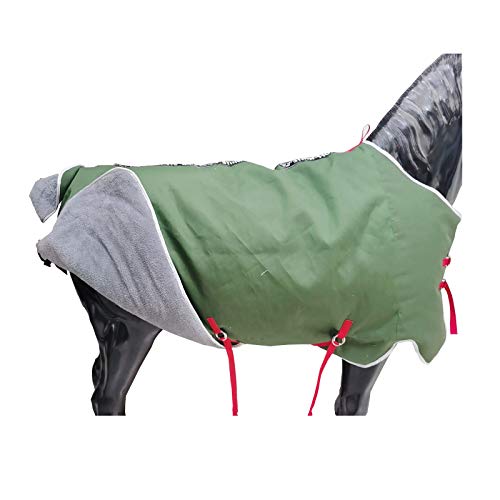 MaJu Fleece-Pferdedecke Abschwitzdecke Basic Ohne Nackenteil Kreuzgurte(Size:125cm) von MaJu