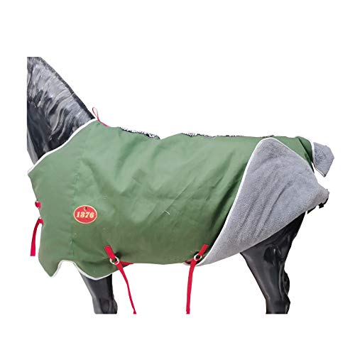 MaJu Reitsportbedarf Pferdedecken Pferd Samt Reiseteppich-grün(Size:125cm) von MaJu