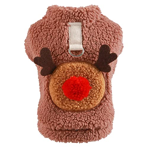 Hunde Kleidung für HaustiereHundemantel Haustier-Weihnachtslamm-Fleece-KleidungHoliday Puppy Costume Lamm-Fleece-Kleidung Haustierkleidung Wasserdicht Hunde (Pink, M) von MaNMaNing