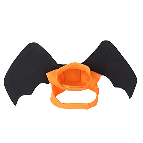 Hundebekleidung für Haustiere Katzen Welpen Hunde Kostüm Cosplay Kleidung Kostüm Schwarz Fledermaus Flügel Halloween Party Für Haustier Dekoration Kleidung Winddicht Hundemantel (Orange, L) von MaNMaNing