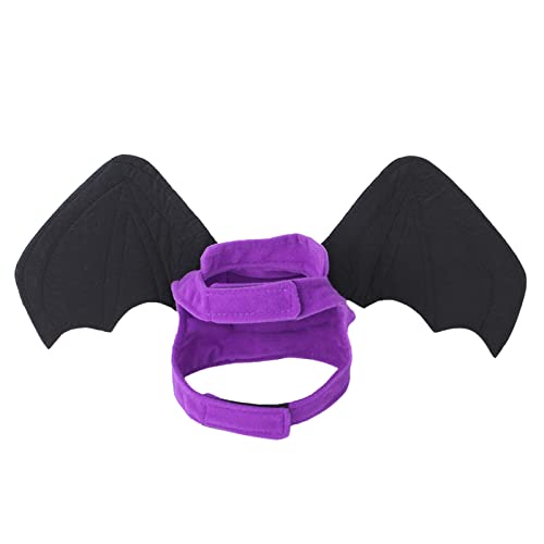 Hundebekleidung für Haustiere Katzen Welpen Hunde Kostüm Cosplay Kleidung Kostüm Schwarz Fledermaus Flügel Halloween Party Für Haustier Dekoration Kleidung Winddicht Hundemantel (Purple, M) von MaNMaNing