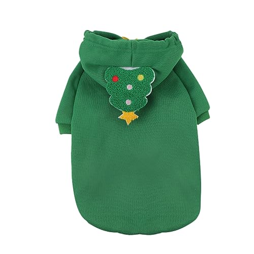 Hundemantel für Hunde Haustier Hund Katze Hoodie Herbst und Winter Teddy Method Fight Medium Hund liefert Sport Weihnachten Urlaub Kleidung Hunde Hoodie Hund Regenmantel (Green, XL) von MaNMaNing