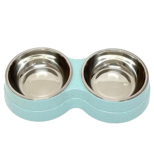 MaNMaNing Futter- Wassernapf für Katzen Hunde, Keramik, vielseitig einsetzbar, sowohl für Mahlzeiten als auch zum Trinken, ideal für den Haushalt (Blue, 24X13CM) von MaNMaNing