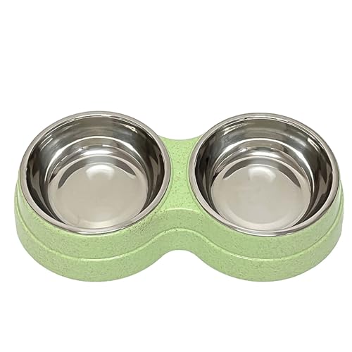 MaNMaNing Futter- Wassernapf für Katzen Hunde, Keramik, vielseitig einsetzbar, sowohl für Mahlzeiten als auch zum Trinken, ideal für den Haushalt (Green, 24X13CM) von MaNMaNing