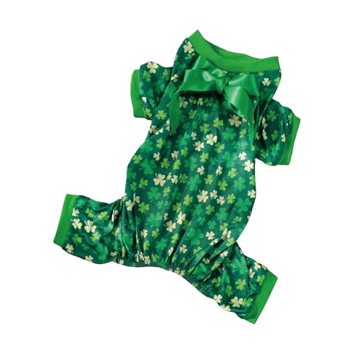 MaNMaNing Haustier-Hundekostüm St. Patrick's Day Sommer Niedlicher Vierbeiner-Bauch-Schlafanzug Haustierbedarf Hund Vierbeiner-Bauch-Schlafanzug St. Patrick's Day Haustierkostüm Kleine und (C, L) von MaNMaNing