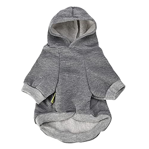 MaNMaNing Hunde Kleidung warme Hundepullover Töpfe Kapuzenpulli aus Baumwollmischung Zweifarbigen lässigen täglichen Hund (Grey, XS) von MaNMaNing