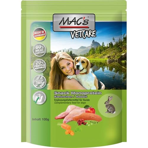 MAC's Dog Vetcare Monoprotein Snack mit Kaninchen 100g von Mac`s Vetcare