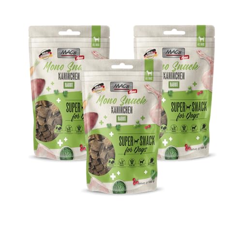 MACs Dog Mono Snack Multipack 3 x 100g Kaninchen | Getreidefreier, hochfleischiger Soft-Snack | natürlicher Hundesnack ohne Zusatzstoffe | ideal für empfindliche Hunde von Mac's