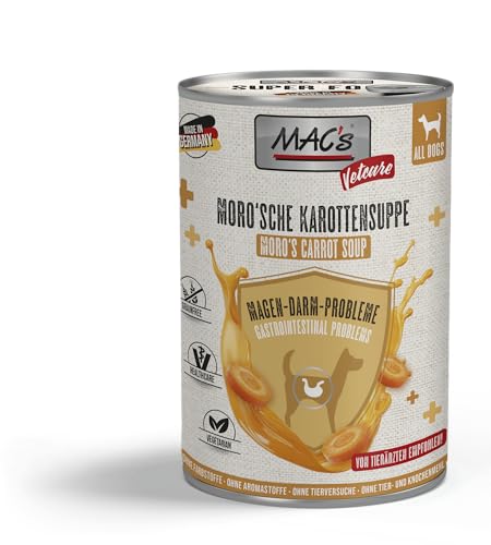 MACs Dog Vetcare Gastrointestinal Moro'sche Karottensuppe 6 x 400g | mit frischen Karotten, Flohsamen und Meersalz | Vegetarisch von Mac's