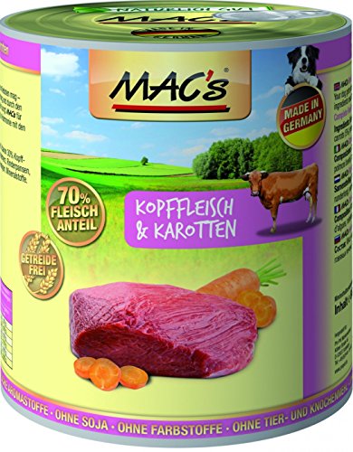MAC's Dog mit Kopffleisch & Karotten 6 x 800 g von MAC's