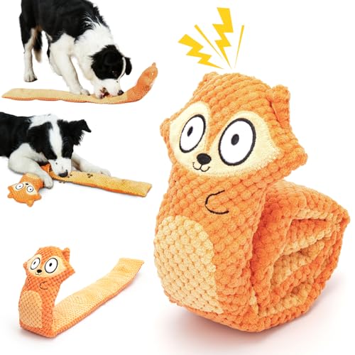 Macco Hunde-Puzzle-Spielzeug für Langeweile, Fuchs-Quietsch-Hundespielzeug, Schnüffel-Meisterspielzeug für Hunde, Futtersuche, Instinkt-Training, geeignet für kleine, mittelgroße und große Hunde von Macco