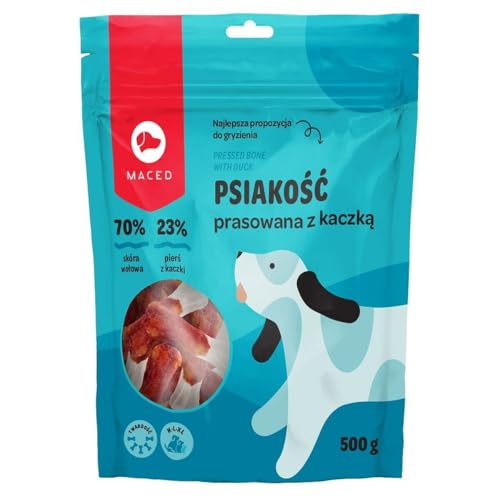 Maced Pressed Bone with Duck Snack für Hunde, 500 g Ente, 500 g von Maced