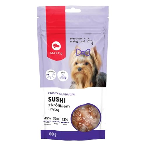 Maced Snack für Hunde Fisch Kaninchen 60 g von Maced